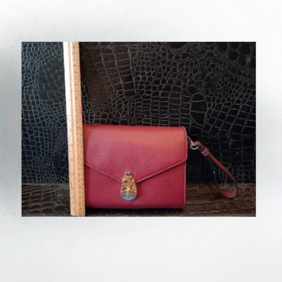 Calvin Klein soft leather handbag cranberry red - Picture 5 of 14